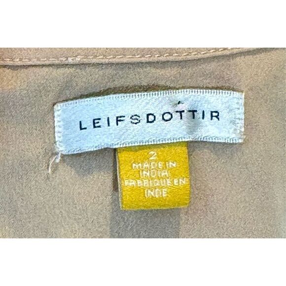 Anthropologie Leifsdottir Floral Bloom Embroidered Scalloped Dress Size 2 - Picture 5 of 10